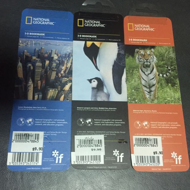 National Geography 3D Bookmark, Hobbies & Toys, Stationery & Craft