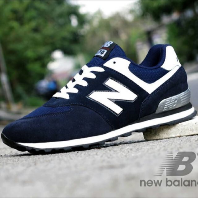 Sepatu Cowok New Balance 574 Biru Dongker Olshop Fashion Olshop Pria Di Carousell