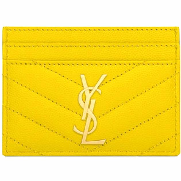 Ysl neon yellow card holder 2025