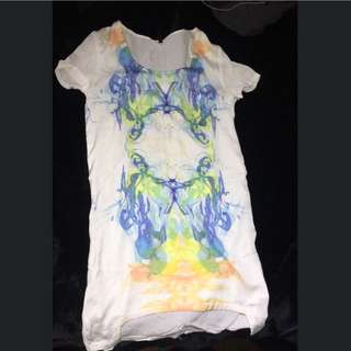 Colourful Asymmetrical Shift Dress 8