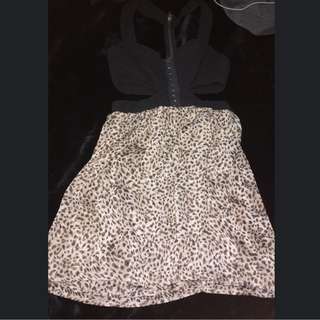 Leopard Print Cut Out Blurr Dress 10