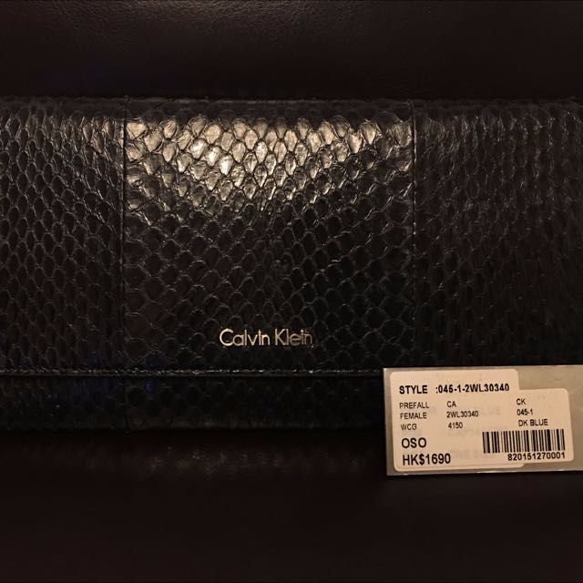 calvin klein black women's wallet