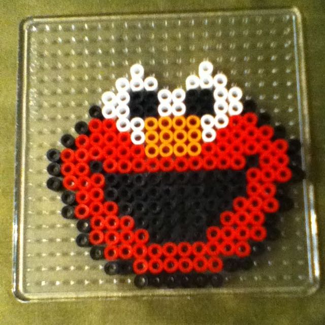 Elmo And Cookie Monster Pyssla Beads Design Craft On Carousell