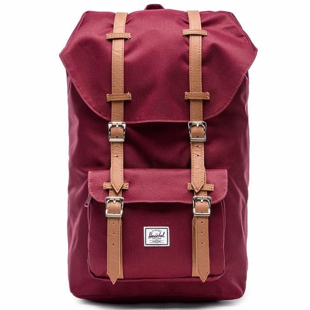 INSTOCK Herschel Little America Windsor Wine Mid Volume 16.5L Women s Fashion Bags Wallets Backpacks on Carousell