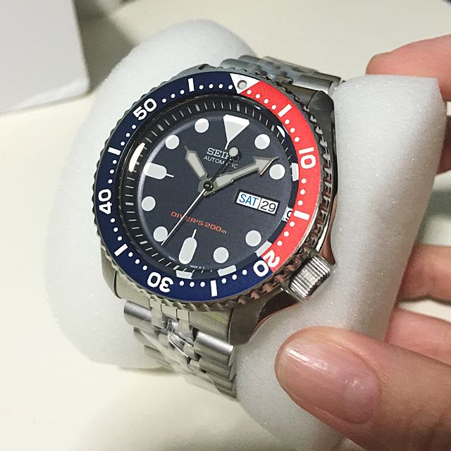 Seiko automatic diver's 200m jubilee bracelet skx009k2 men's watch sales