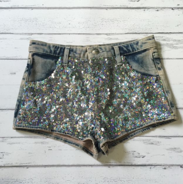 Topshop sequin on sale shorts