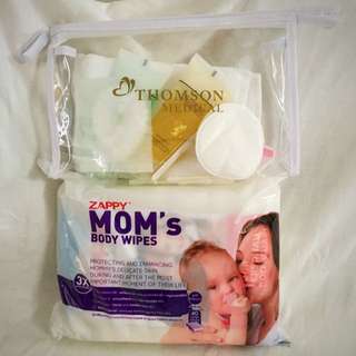 NEW Zappy Mom's Body Wipes + TMC Shower Set