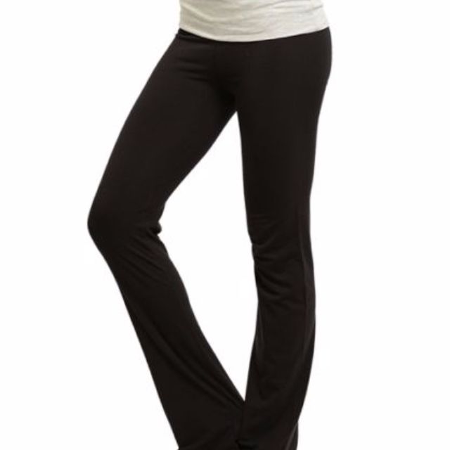 Women Fold Over Waistline Two-Tone Jogger Gym Track Sweat Yoga Sport Pants