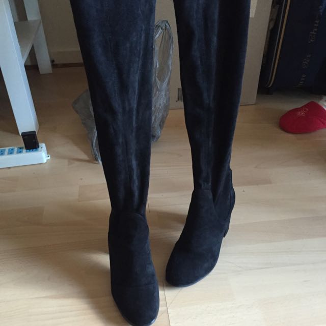 Sportsgirl Over The Knee Sock Boots Women s Fashion Shoes on Carousell