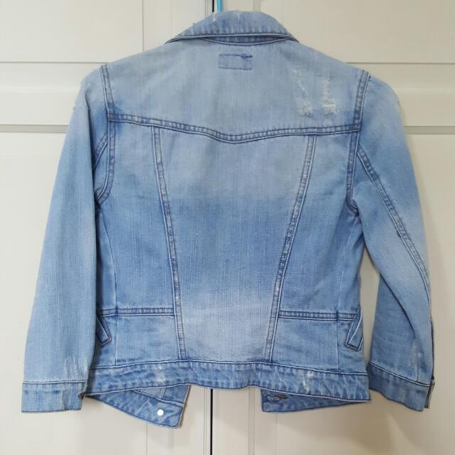 Warehouse fitted denim jacket online