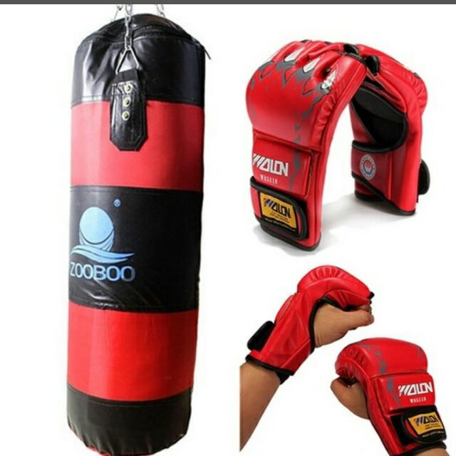 Zooboo Boxing Punching Bag With Chain Thai Karate Punch Kick