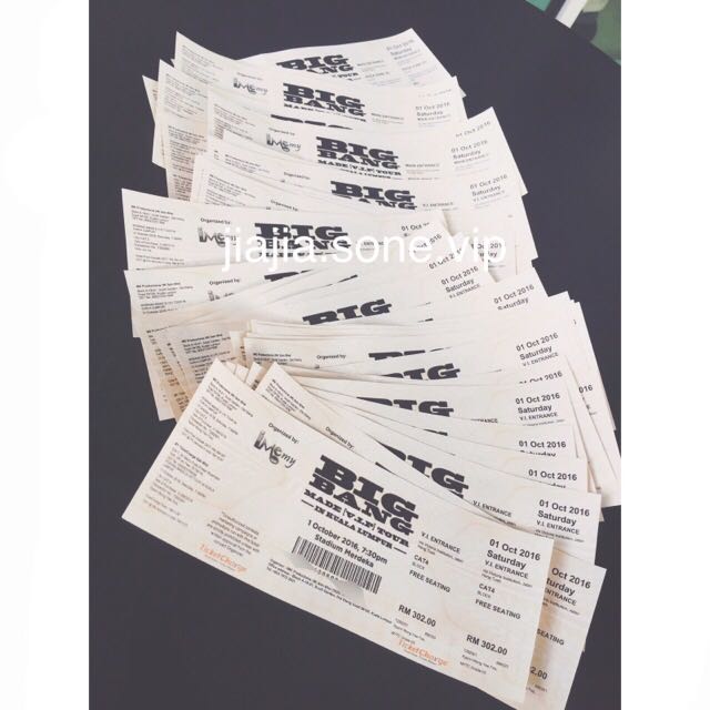 Big Bang Vip Tour In Malaysia Tickets Vouchers Event Tickets On Carousell