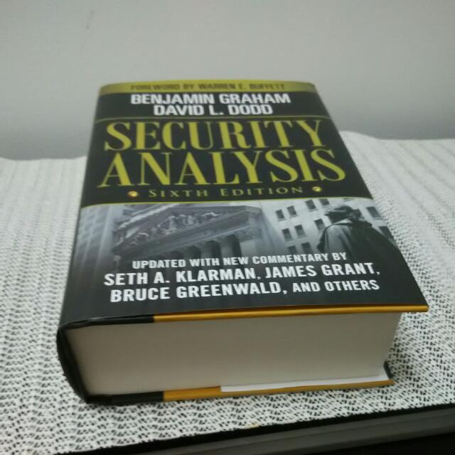 Sixth Edition Security Analysis Foreword By Warren Buffett