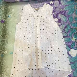 vneck polkadot tank