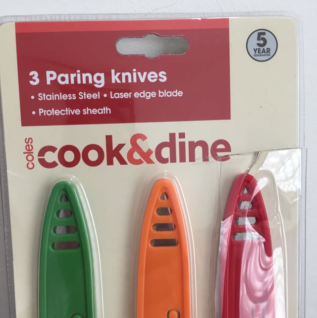 3 Paring Knives From Coles, TV & Home Appliances, Kitchen Appliances
