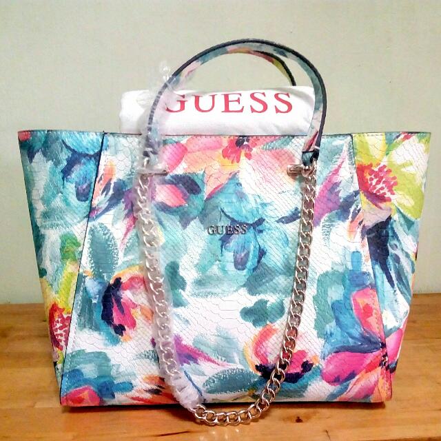 GUESS Nikki Floral Chain Tote