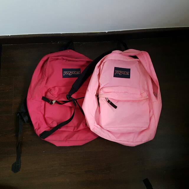 pastel pink jansport backpack