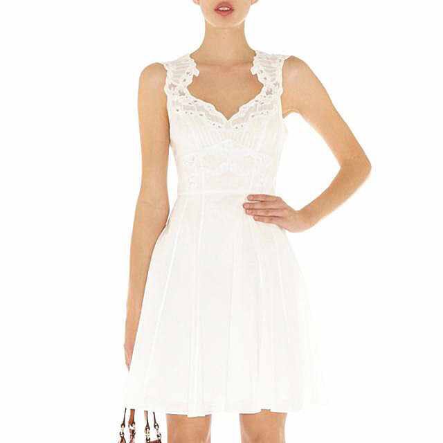 karen millen white broderie dress