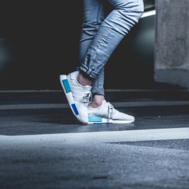 Nmd white new arrivals sky blue
