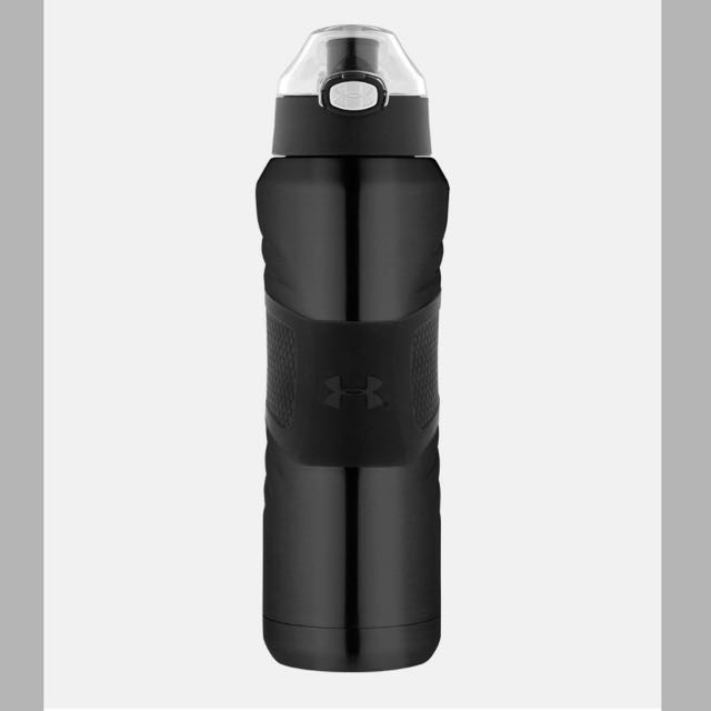 Under armour dominate 24 ounce vacuum insulated top stainless steel bottle with flip top lid