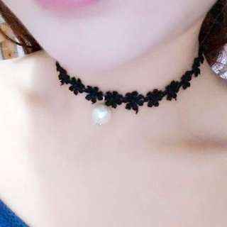 Floral Crochet Lace Choker Necklace