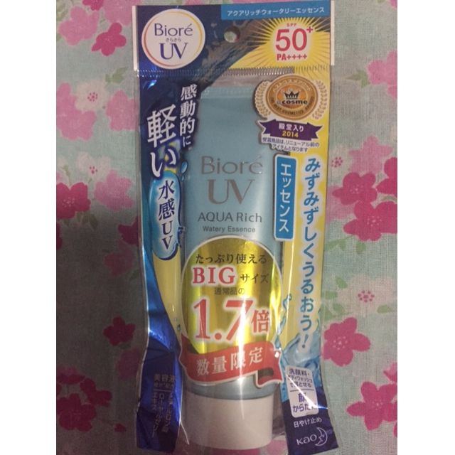 Big Size Biore Japan Uv Aqua Rich Watery Essence Spf50 Pa Sunscreen Essence 85g Health Beauty Bath Body On Carousell