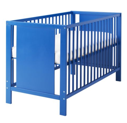Ikea Hermelin Baby Cot Used Mattress Adjustable Height And Able