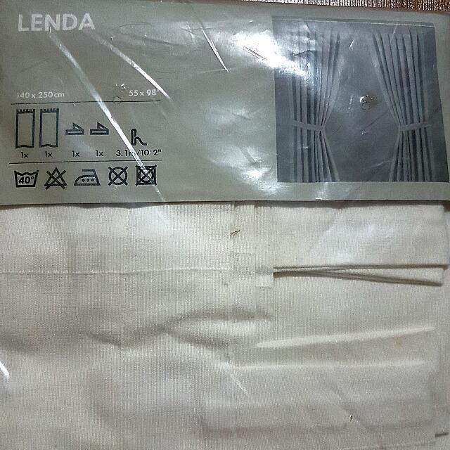 Ikea Lenda Curtains White Furniture On Carousell