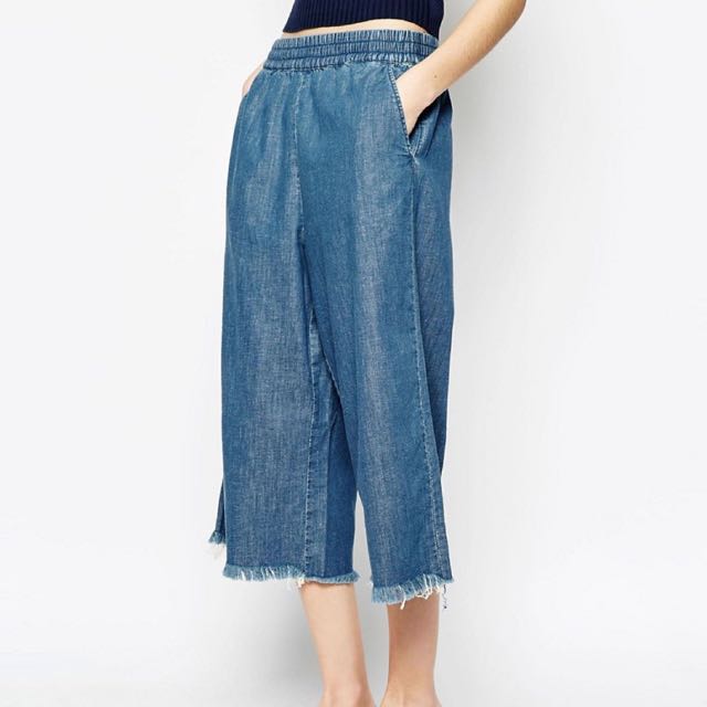 monki denim culottes