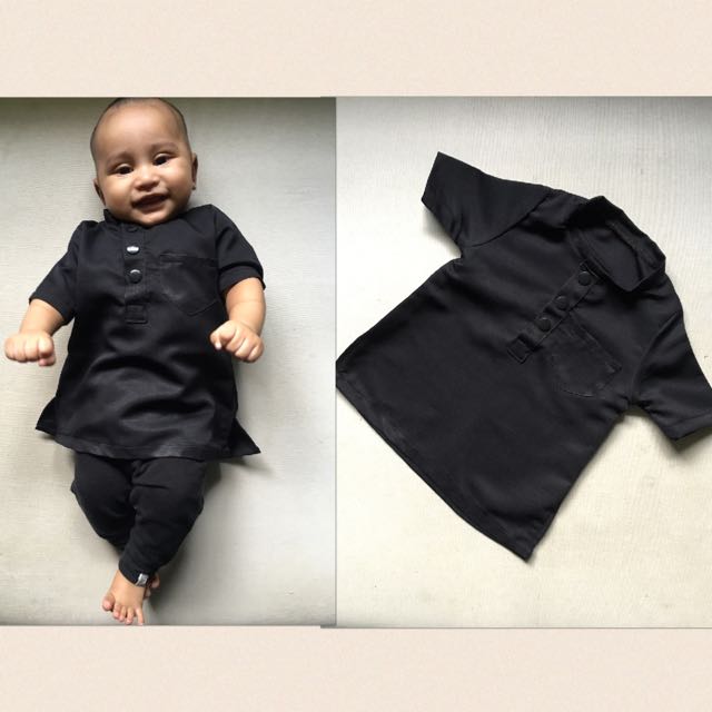 black kurta for baby boy