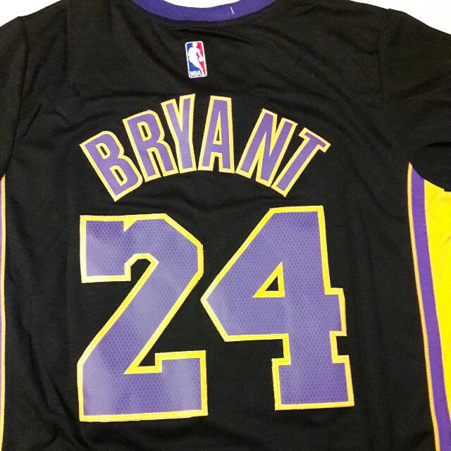 Lakers Kobe Bryant #24 Golden Edition Black Gold NBA Jersey, Men's Fashion,  Activewear on Carousell