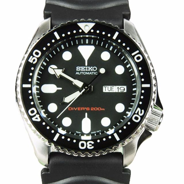 NEW Seiko SKX007K1 SKX007k SKX007 Rubber Strap Automatic Divers Watch w ...