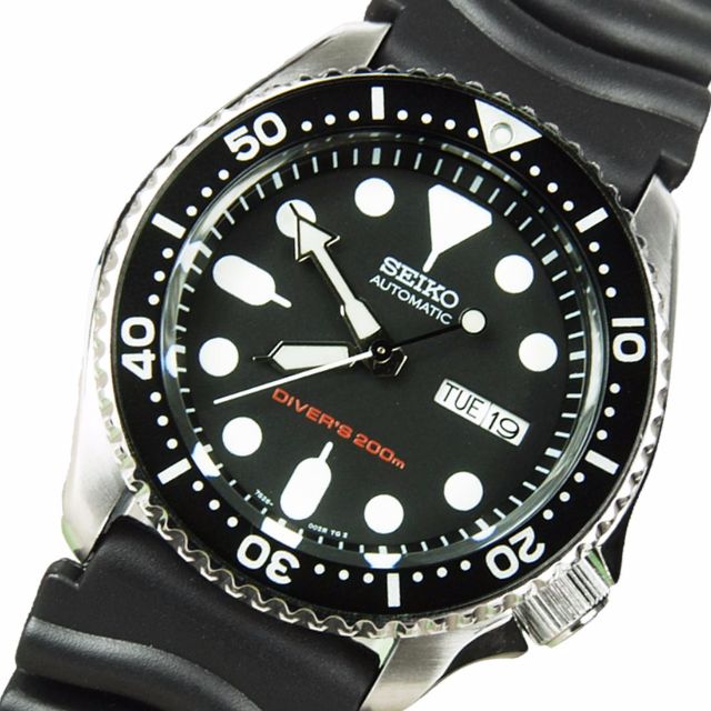 NEW Seiko SKX007K1 SKX007k SKX007 Rubber Strap Automatic Divers Watch w ...
