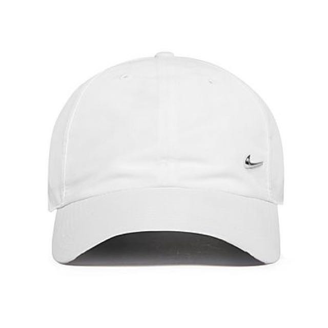 nike metal swoosh cap white