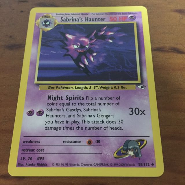 sabrina's haunter pokemon card Pokemon | 1st edition Sabrina's Gengar 29/132