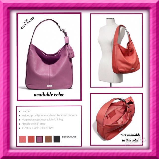 Coach avery leather hobo shoulder bag clearance