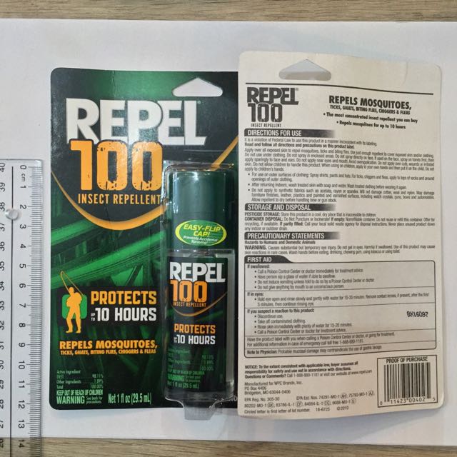 [READY STOCK] Repel 100 Insect Repellent, 1 oz. Pump Spray, Health