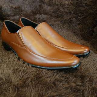 MS 26 Leather Shoe/ Mens Formal Dress Shoe/ Office Shoe/ (Not Pedro) tan brown size 40, 41, 42, 43, 44, 45