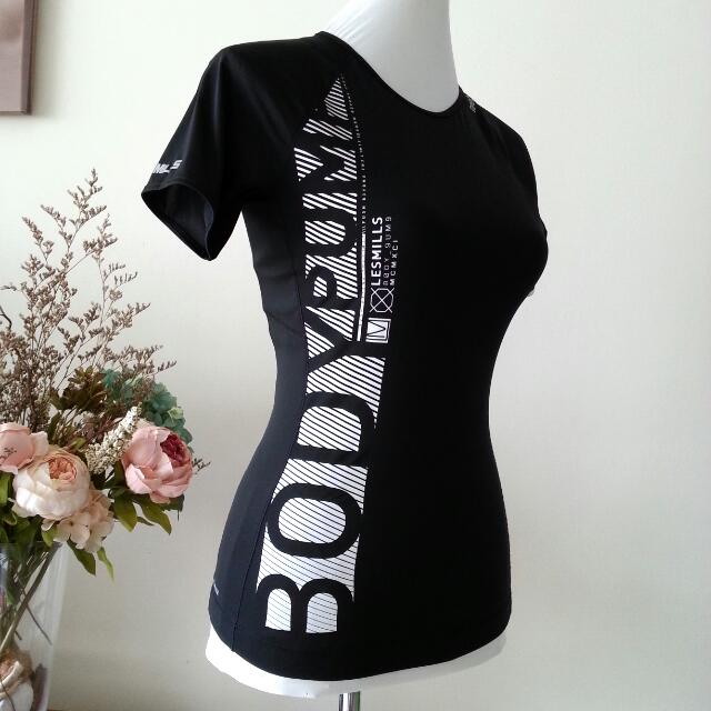 Reebok Les Mills Women S Bodypump Mesh Short Sleeve Tee Size Xs Usa Sports Sports Apparel On Carousell