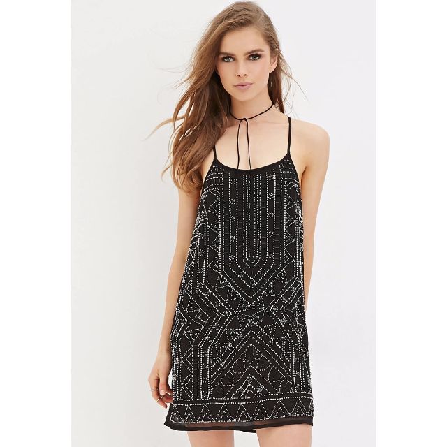 beaded shift dress forever 21 Forever 21 F21 Beaded Shift Dress in Black and Antique Silver, Women's  Fashion, Tops, Sleeveless on Carousell