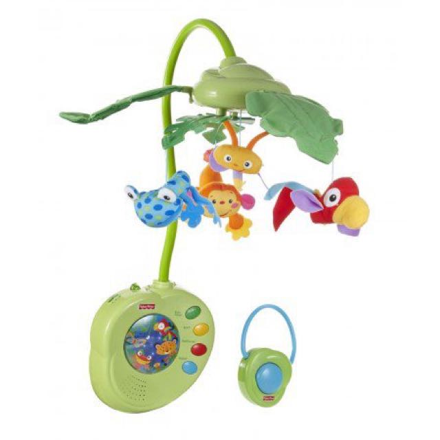 FisherPrice Rainforest PeekABoo Leaves Musical Mobile, Babies & Kids