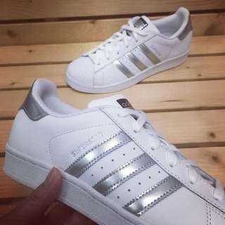 Adidas Superstar 銀標 白銀