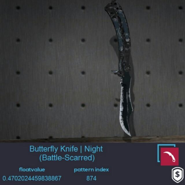 Csgo Butterfly Knife Night Bs Toys Games Video Gaming Video Games On Carousell