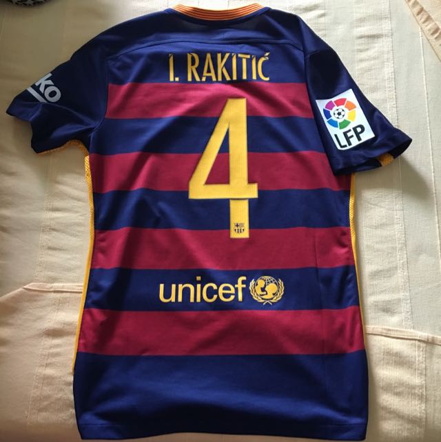 FC Barcelona Home Authentic Jersey Ivan Rakitic 4 Men s Fashion