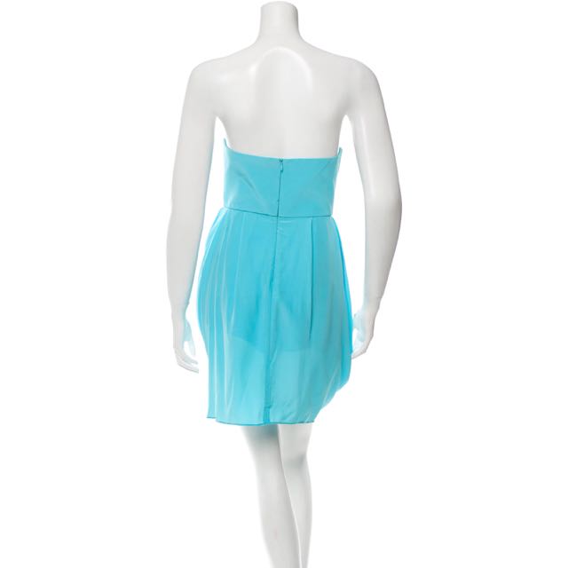Zimmermann Zimmerman Bon Bon Strapless Drape Dress Blue Size 1