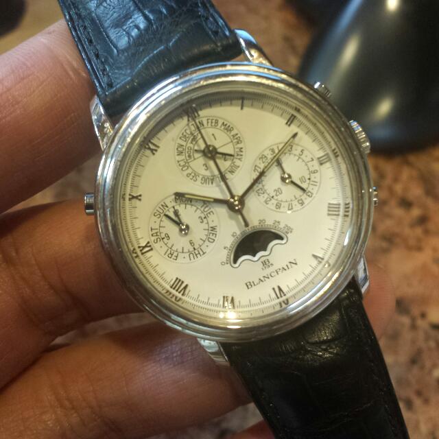 18k White Gold Blancpain Perpetual Calendar Split Second Chrono Ref
