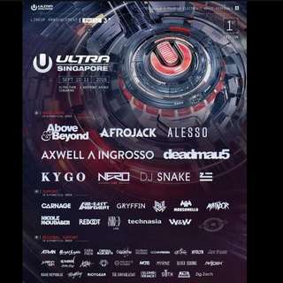 2 Day - GA  Ultra Music Festival Singapore 2016