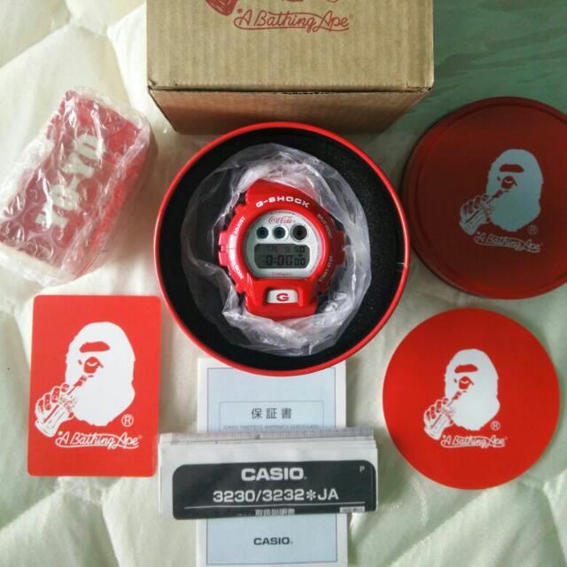 Casio Gshock A Bathing Ape X Coca Cola With Yoyo Set DW6900 Limited Japan F S