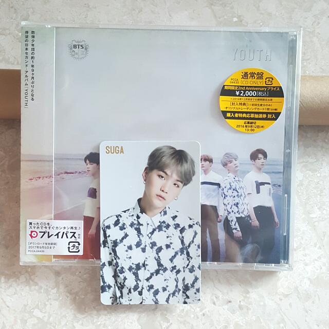 Unsealed Instock Bts Youth 2nd Japanese Full Album With Suga Yoongi Photocard And Poster Hobbies Toys Memorabilia Collectibles K Wave On Carousell