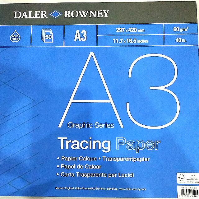 Daler Rowney A3 Tracing Paper 60g M2 Nafa Interior Design